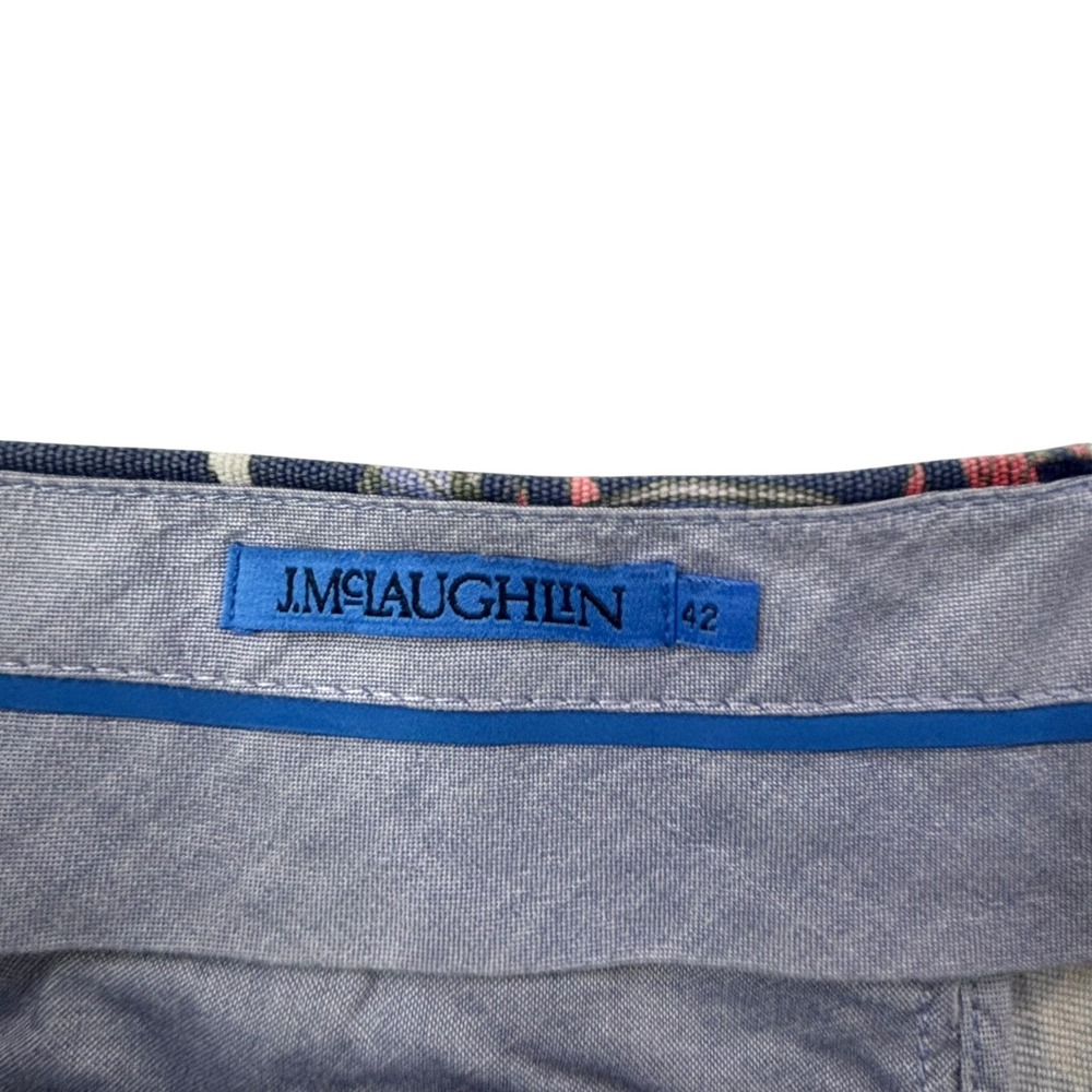 J. McLaughlin Menswear Floral Botanical Print Shorts Size 42‎ Birds Butterflies - Picture 14 of 16
